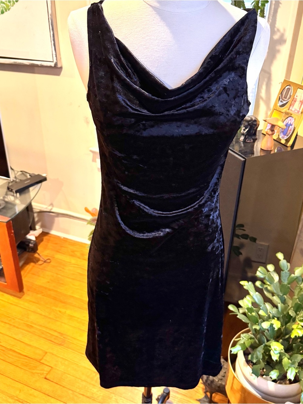 Vintage 90’s / Early 2000’s Velvet Little Black Dress